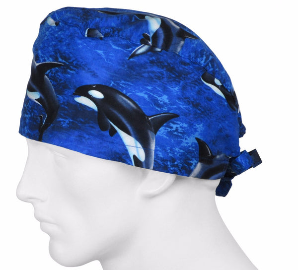 Scrub Surgical Hats Whales 2