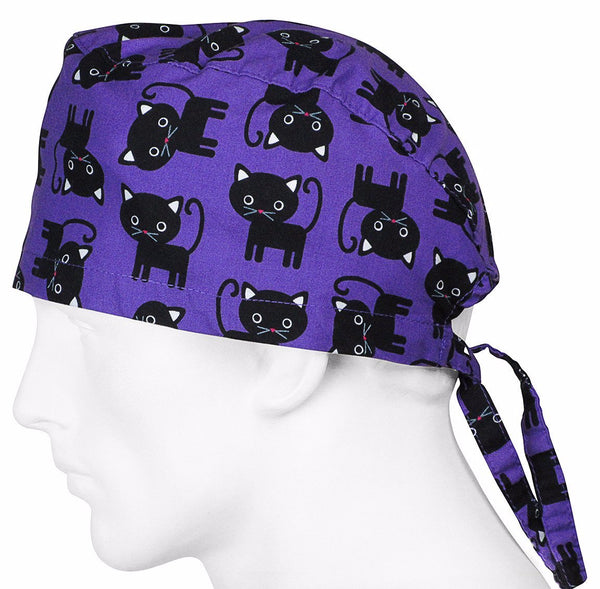 Surgical Hats Black Cats