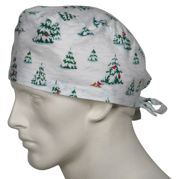 Surgical Hats Snow Trees