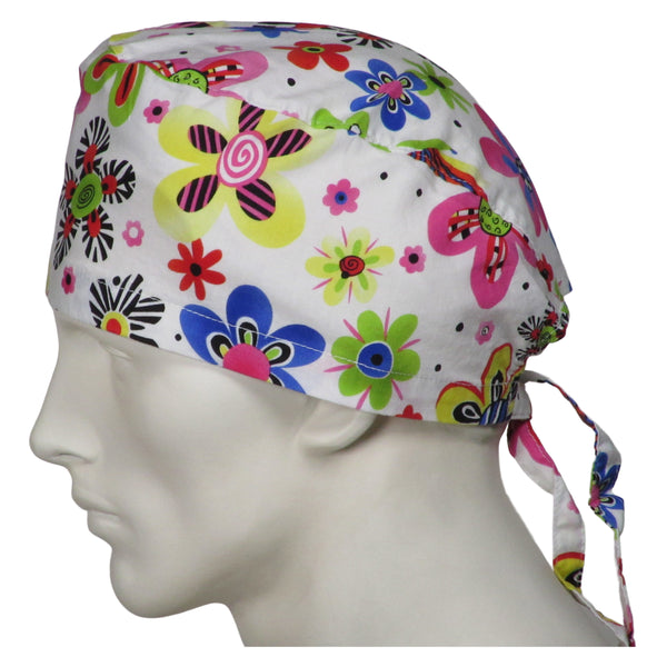 Surgical Hats Pretty Flowers